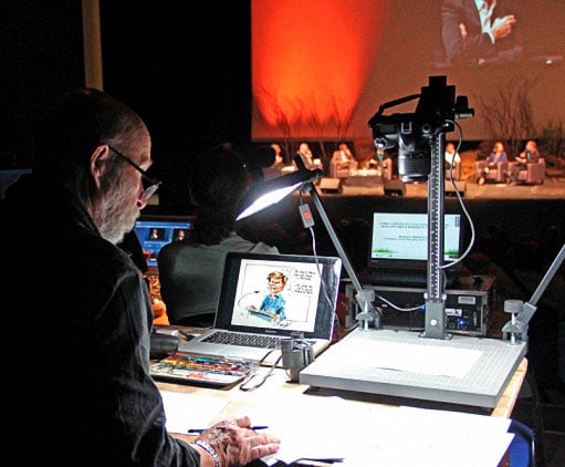 Champol en Illustration de Propos, installation.