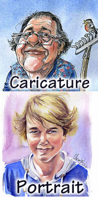Exemple caricature et portrait
