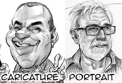Caricature ou portrait en N&B par Champol