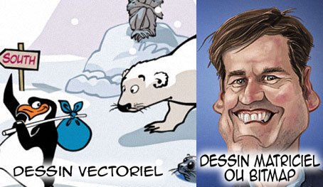 Dessin vectoriel ou dessin matriciel ou bitmap