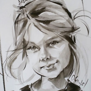 Caricature fille W7